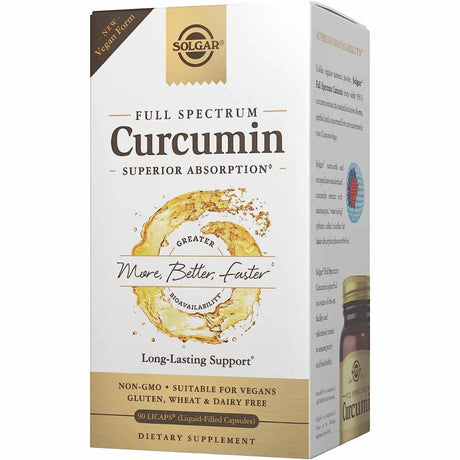 Solgar Full Spectrum Curcumin - 90 Capsulas de Gel Liquido - Haz Tu Pedido