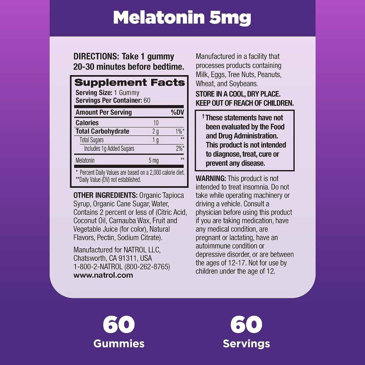 Melatonina 5 mg - Haz Tu Pedido