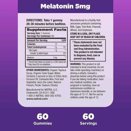 Melatonina 5 mg - Haz Tu Pedido
