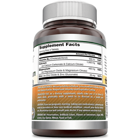 Amazing Nutrition Calcium Magnesium Zinc + Vitamin D3 - Haz Tu Pedido