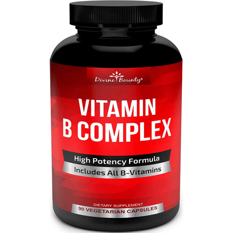 Divine Bounty Vitamin B complex - 90 Cápsulas Vegetarianas - Haz Tu Pedido