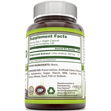 Pure Naturals Grapeseed Extract 250 mg - Haz Tu Pedido