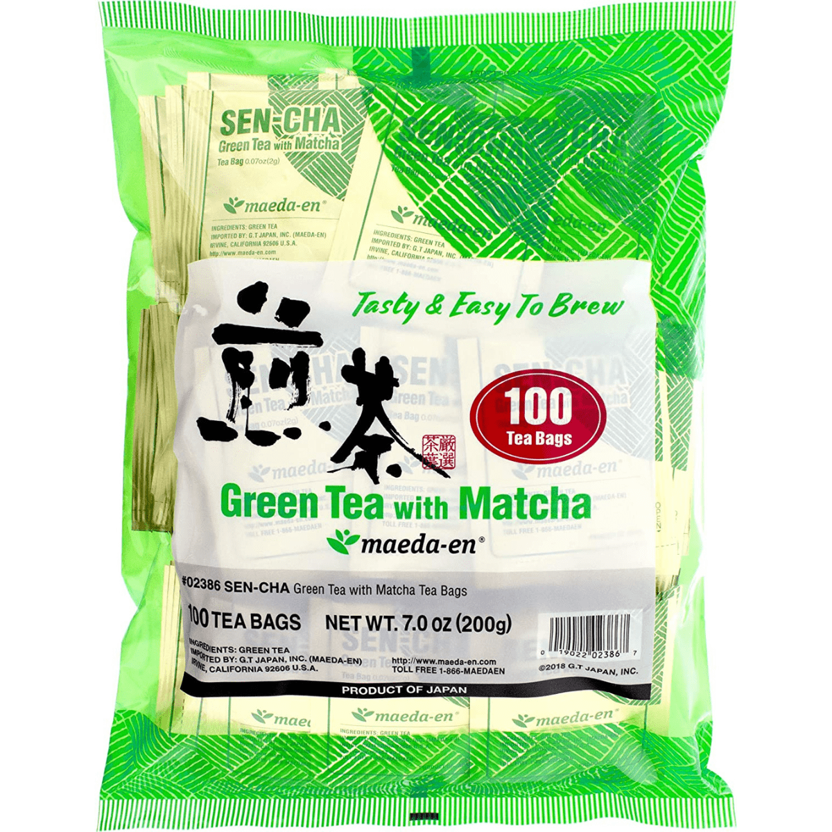 Maeda-en Green Tea With Matcha Tea - 100 Bolsas - Haz Tu Pedido
