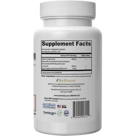 SuperiorLabs Boswellia Extract - 240 Cápsulas Vegetales - Haz Tu Pedido