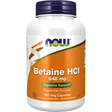 NOW Foods Betaine HCl 648 mg - 120 Cápsulas Vegetales - Haz Tu Pedido