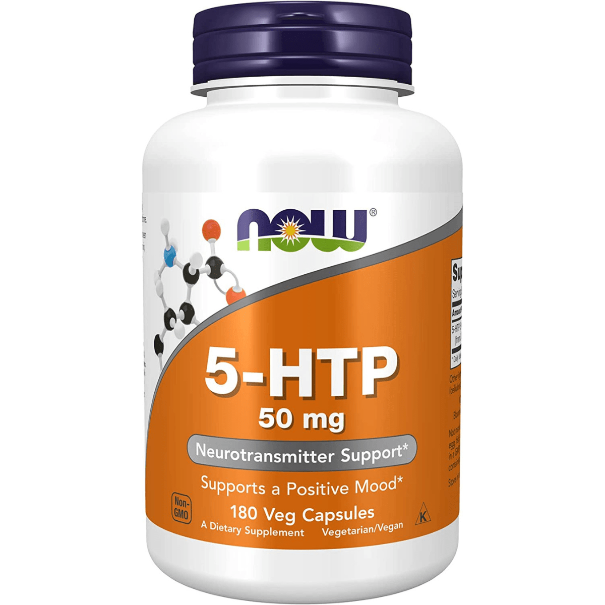 NOW Foods 5-HTP 50 mg - 180 Cápsulas Vegetales - Haz Tu Pedido