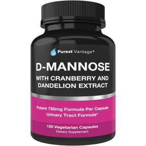 Purest Vantage D Mannose with Cranberry And Dandelion Extract - 120 Cápsulas Vegetarianas - Haz Tu Pedido