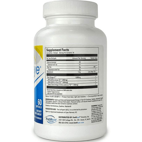 Fortifeye Super Omega-3 Fish Oil - 60 Cápsulas Blandas - Haz Tu Pedido
