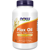 NOW Foods Flax Oil 1000 mg with Essential Omega-3s - 120 Cápsulas Vegetales - Haz Tu Pedido