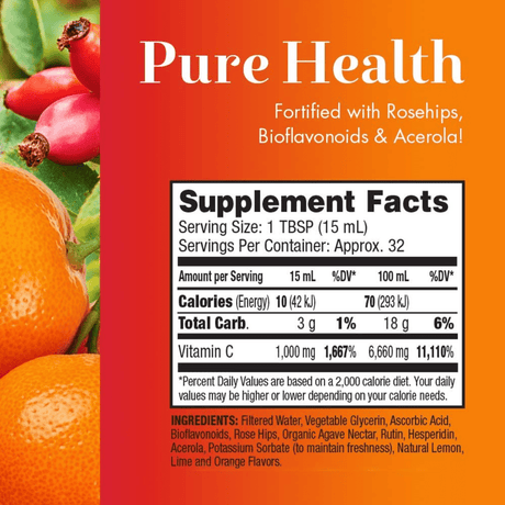 Dynamic Health Liquid Vitamin C 1000 mg with Rosehips And Bioflavonoids - Haz Tu Pedido