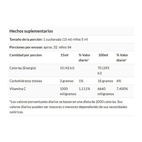 Dynamic Health Liquid Vitamin C 1000 mg with Rosehips And Bioflavonoids - Haz Tu Pedido
