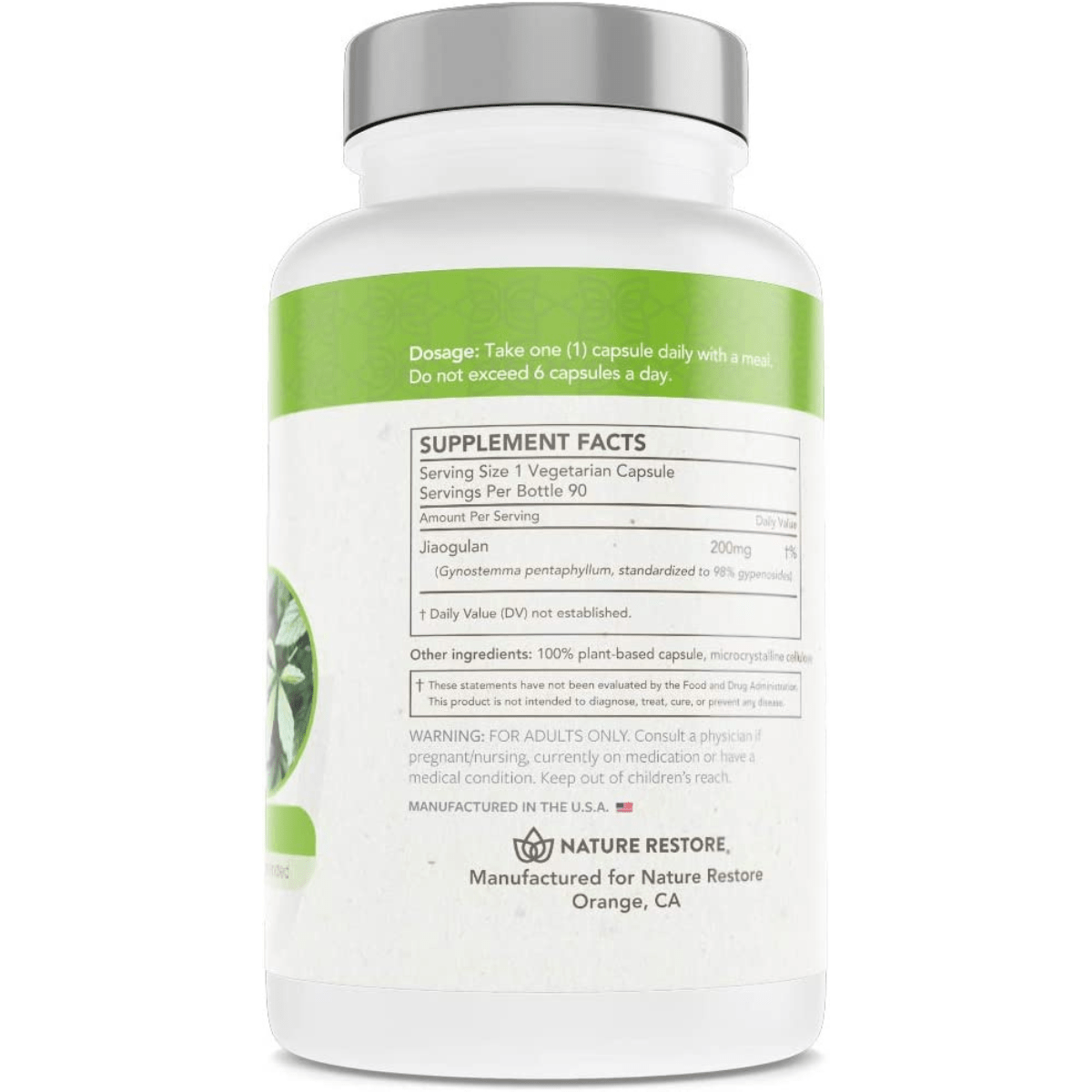 Nature Restore Jiaogulan - 90 Cápsulas Vegetarianas - Haz Tu Pedido