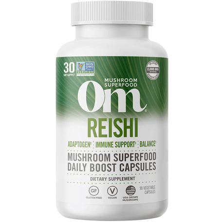 Om Mushroom Superfood Mushroom Reishi - 90 Cápsulas Vegetales - Haz Tu Pedido