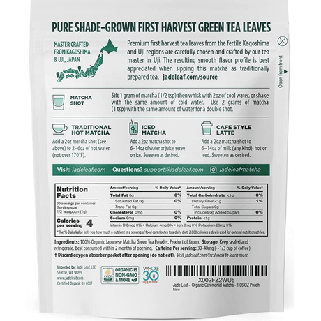 Jade Leaf Matcha Organic Matcha Green Tea Powder - Ceremonial Grade - Haz Tu Pedido