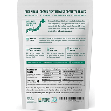 Jade Leaf Matcha Organic Matcha Green Tea Powder - Ceremonial Grade - Haz Tu Pedido