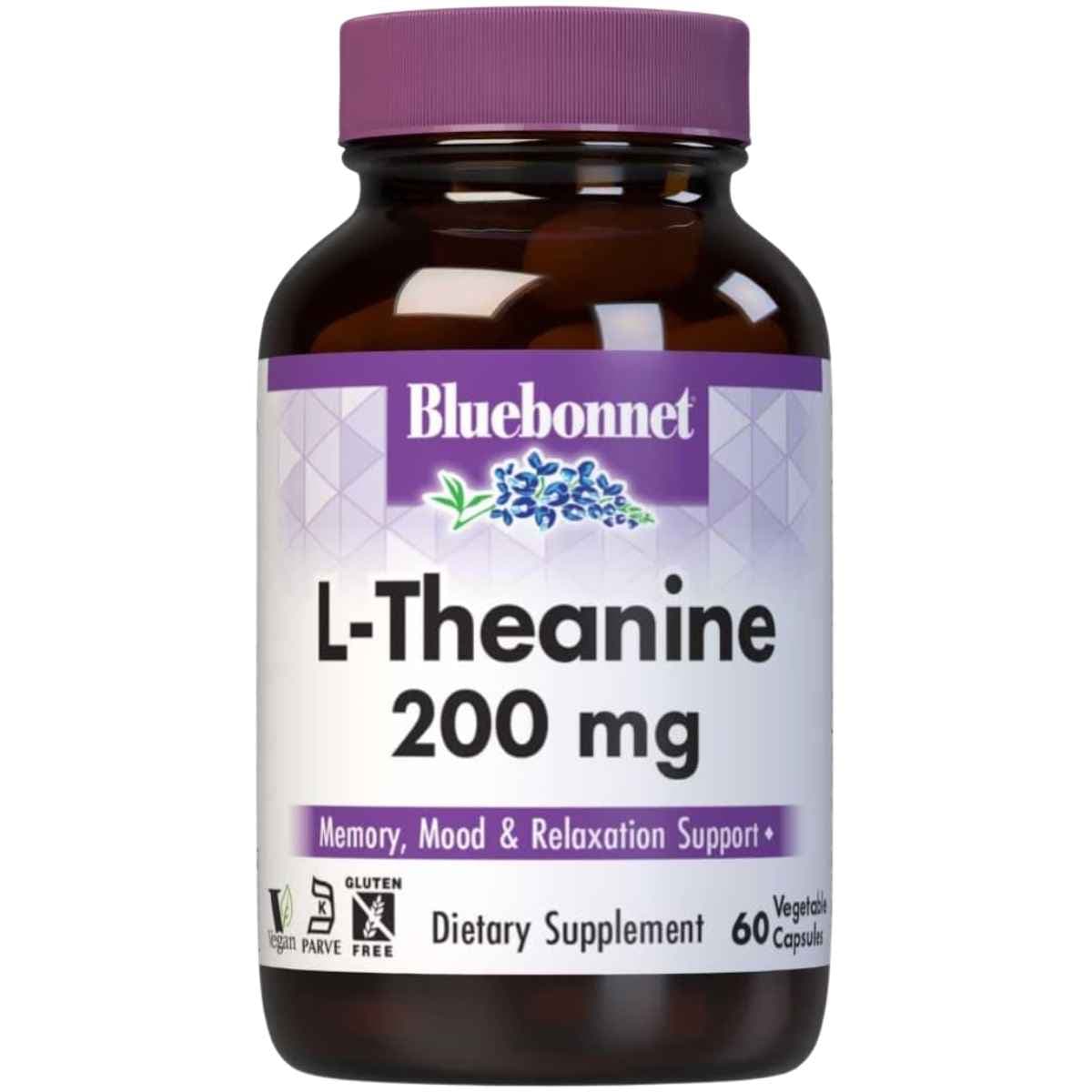 Bluebonnet - L-Teanina (200 mg - Cápsulas Vegetales)