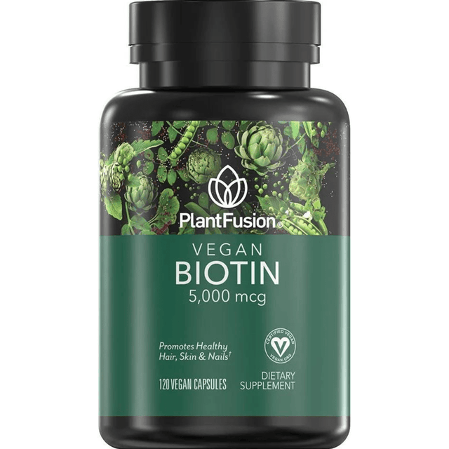 PlantFusion Vegan Biotin 5000 mcg - 120 Cápsulas Veganas - Haz Tu Pedido
