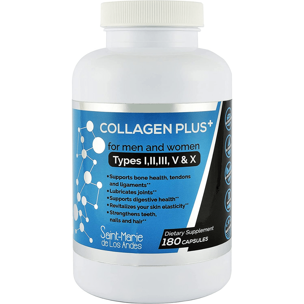 Saint-Marie De Los Andes Collagen Plus (Types I, II, III, V & X) - 180 Cápsulas - Haz Tu Pedido