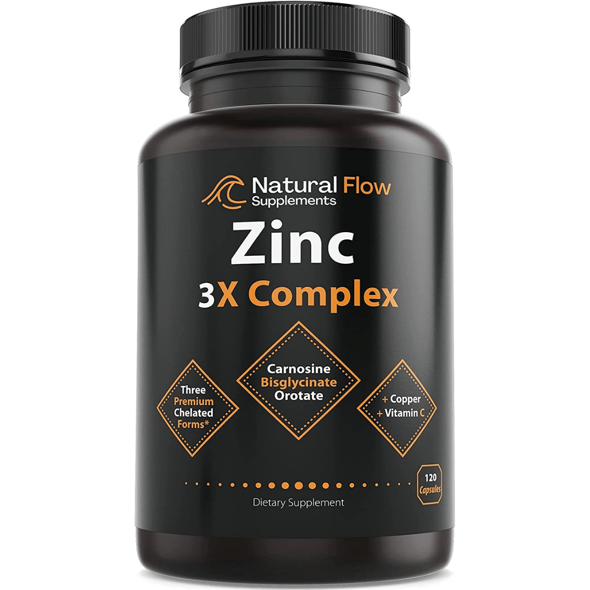Natural Flow Supplements Complejo X3 de Zinc - 120 Cápsulas - Haz Tu Pedido
