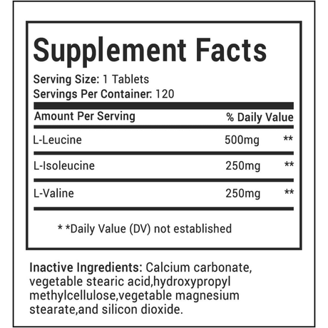 Hybrid Nutraceuticals BCAA 1000 mg - 120 Tabletas - Haz Tu Pedido
