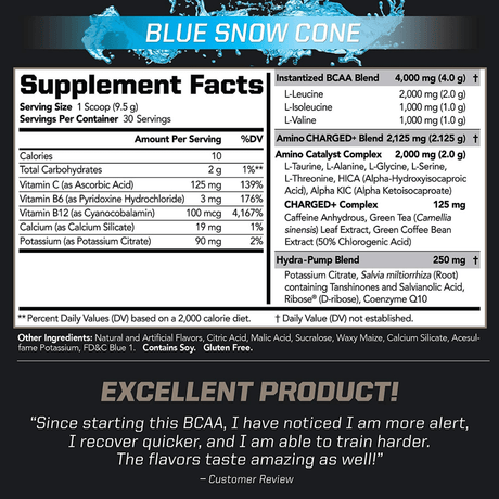 PMD BCAA Charged+ - Cono De Nieve Azul - 330 g - Haz Tu Pedido