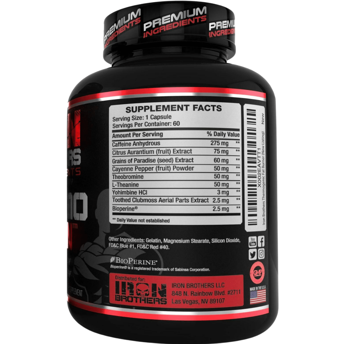 Iron Brothers Supplements Thermogenic Fat Burner - 60 Cápsulas - Haz Tu Pedido