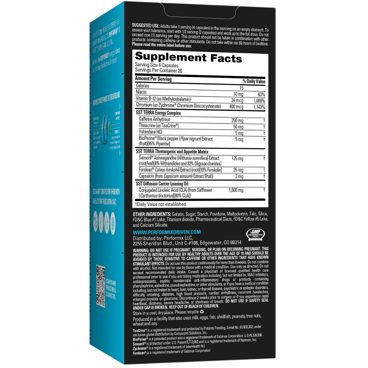 PERFORMIX SST Cuts Super Suspension Thermogenic with CLA - 80 Cápsulas - Haz Tu Pedido