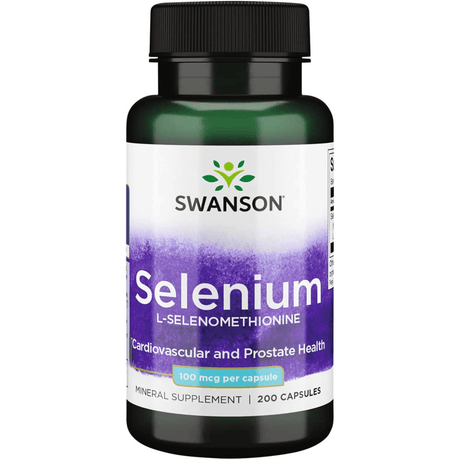 Swanson Selenium (L-Selenomethionine) 100 mcg - 200 Cápsulas - Haz Tu Pedido