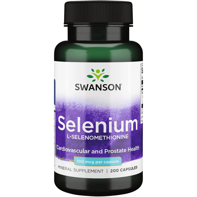 Swanson Selenium (L-Selenomethionine) 100 mcg - 200 Cápsulas - Haz Tu Pedido
