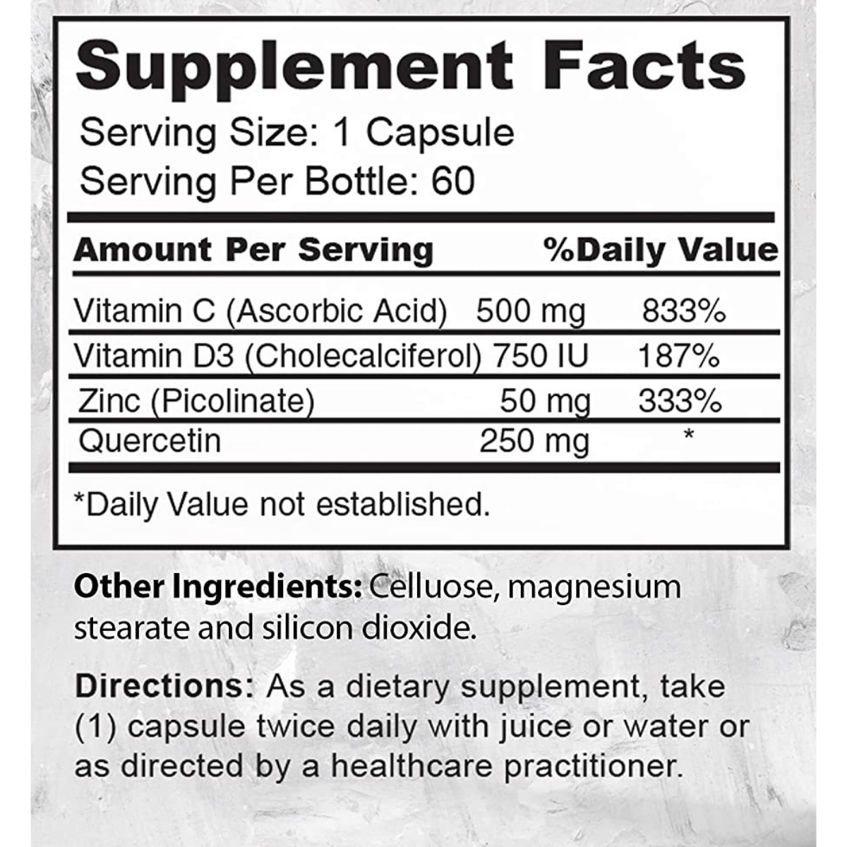 Ivory Caps Immune Support With Quercetin, Vitamin C, Zinc And Vitamin D3 - 60 Cápsulas - Haz Tu Pedido