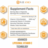 ALMO Nutrition Vitamin C 2000 mg - 300 Cápsulas Vegetales - Haz Tu Pedido