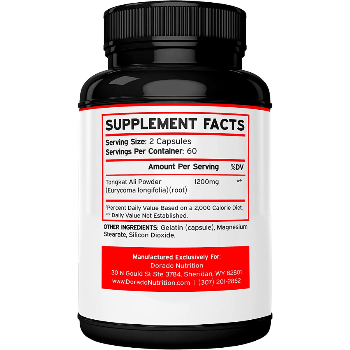 Dorado Nutrition Tongkat Ali Extract - 120 Cápsulas - Haz Tu Pedido