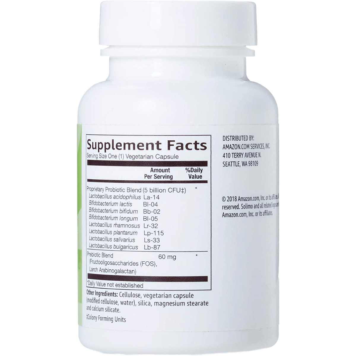 Solimo Probiotic 5 Billion CFU - 60 Cápsulas Vegetarianas - Haz Tu Pedido