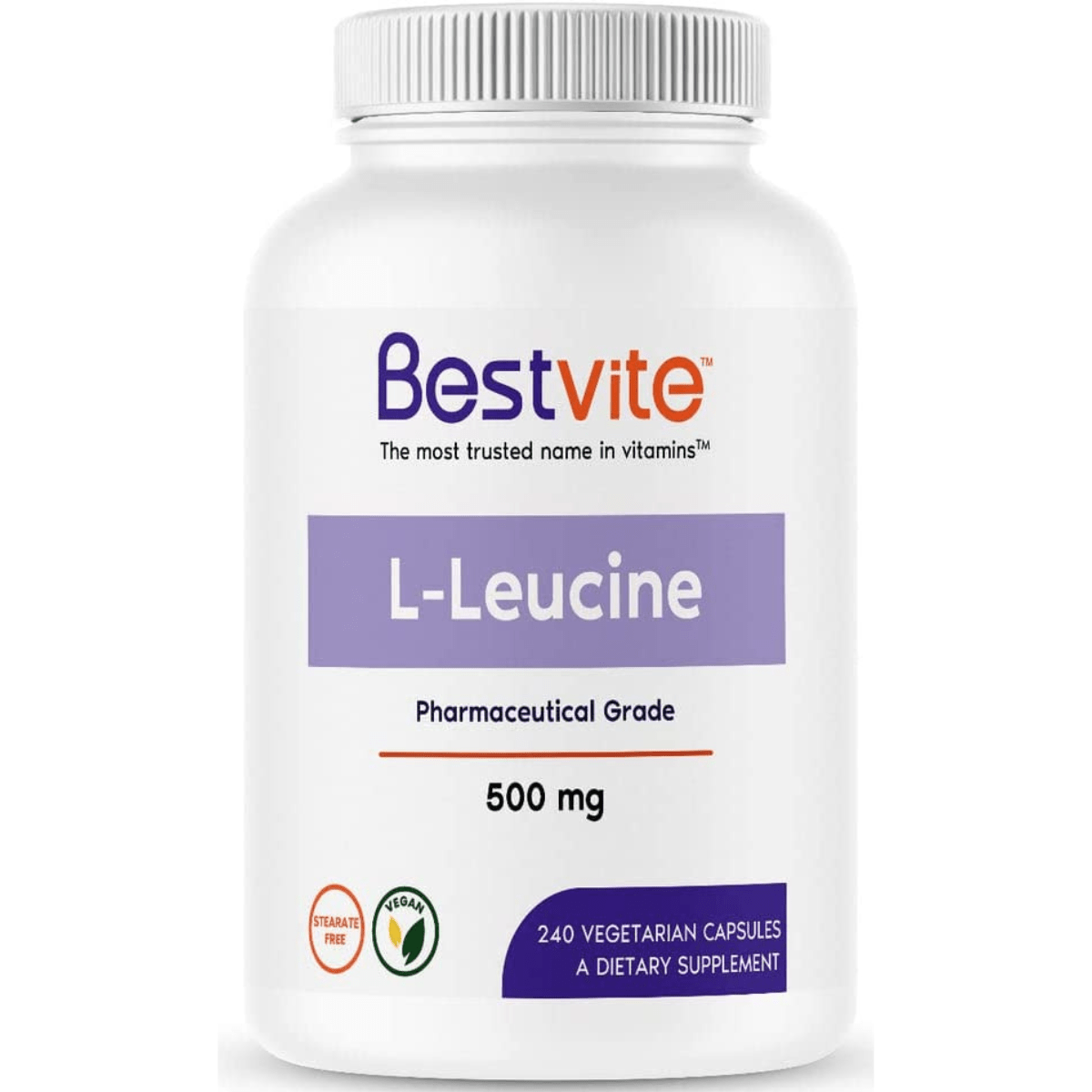 Besvite L-Leucine 500 mg - 240 Cápsulas Vegetarianas - Haz Tu Pedido