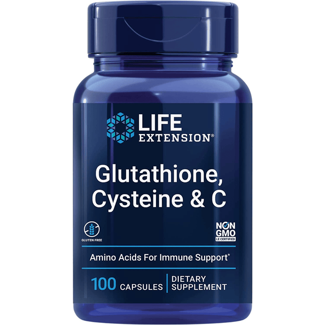 Life Extension Glutathione, Cysteine & C - 100 Cápsulas - Haz Tu Pedido