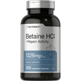 Betaina HCL Con Pepsina 1326 mg - 250 Cápsulas Vegetarianas - Haz Tu Pedido
