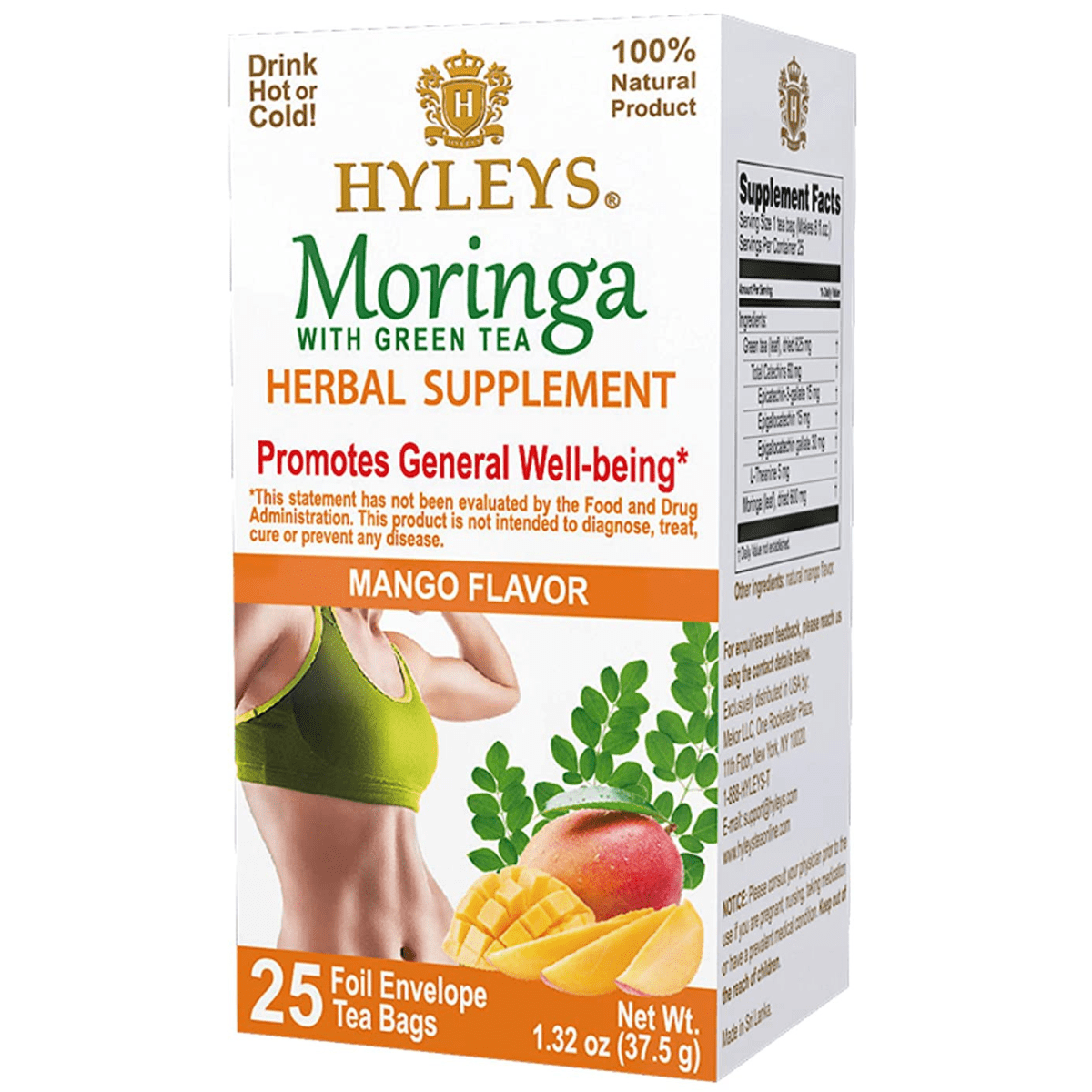 Hyleys Moringa With Green Tea - 25 Bolsas de Te - Haz Tu Pedido