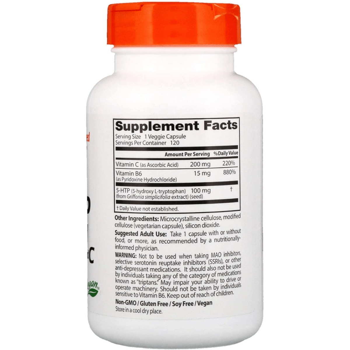 Doctor’s Best 5-HTP Enhanced With Vitamins B6 And C - 120 Cápsulas Vegetales - Haz Tu Pedido