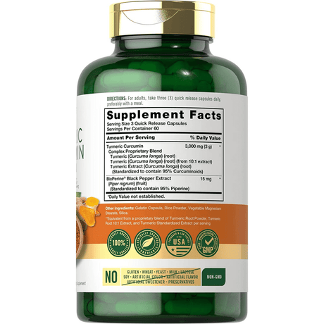 Carlyle Cúrcuma con Bioperina (Turmeric Curcumin with Bioperine) - Haz Tu Pedido