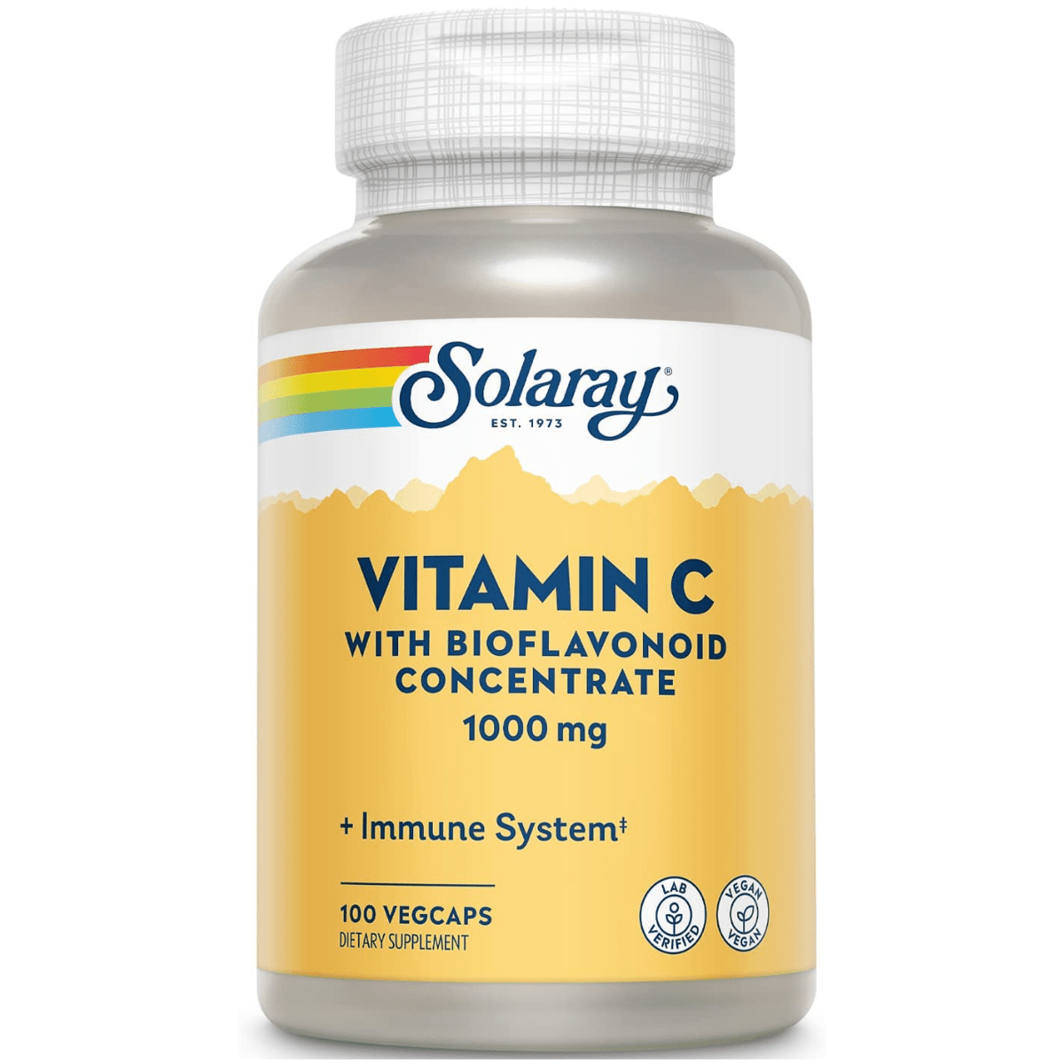 Solaray Vitamin C with Rose Hips - 100 Cápsulas Vegetarianas - Haz Tu Pedido