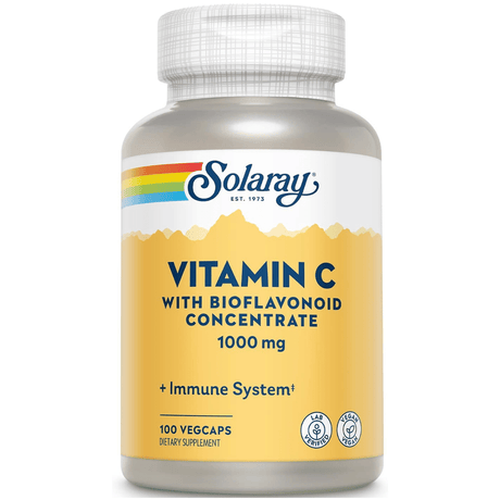 Solaray Vitamin C with Rose Hips - 100 Cápsulas Vegetarianas - Haz Tu Pedido