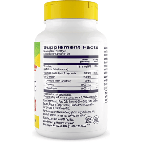 Healthy Origins Licopeno 15 mg - Haz Tu Pedido