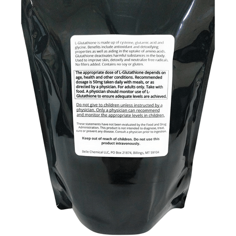 Belle Chemical L-Glutatión Puro - 454 g - Haz Tu Pedido