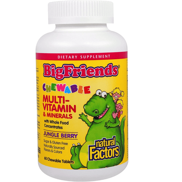 Natural Factors Multivitamínico y Minerales - Baya de la selva - 60 Tabletas Masticable - Haz Tu Pedido