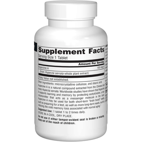 Source Naturals Huperzine A (Musgo chino Huperzia serrata) - 120 Tabletas - Haz Tu Pedido