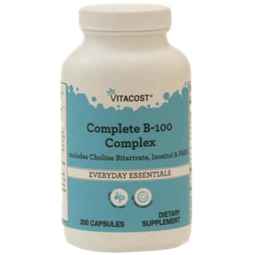 Vitacost - Complejo B-100 Completo (100 mg / 100 mcg - 200 Cápsulas)