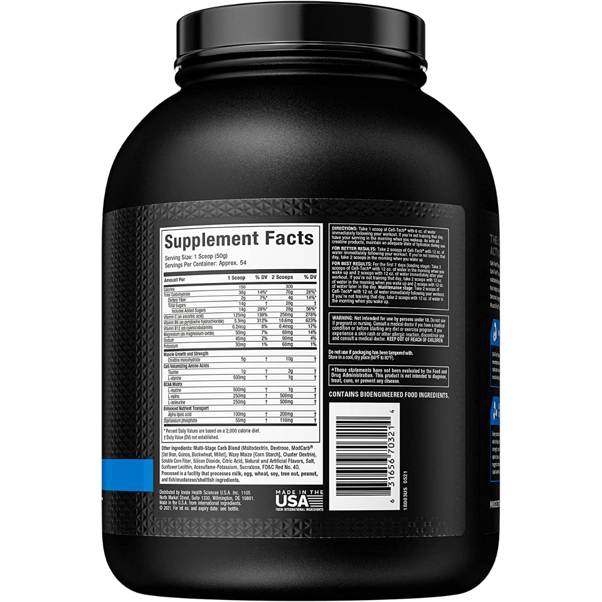 Creatina en Polvo - Ponche de Frutas - 2720 g - Haz Tu Pedido