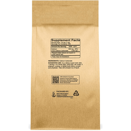 Pure Organic Ingredients Carbonato de Calcio - 5 lb - Haz Tu Pedido