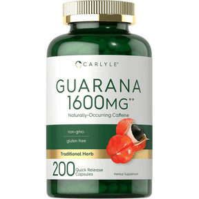 Guaraná - 1600 mg - 200 Cápsulas de Liberación Rápida - Haz Tu Pedido
