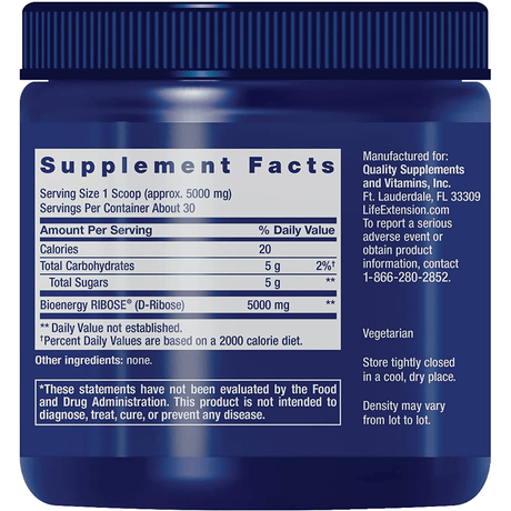 Life Extension D - Ribosa - 150 g - Haz Tu Pedido